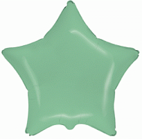 FM 18" звезда Мятный, Макарус без рисунка фольгированный шар