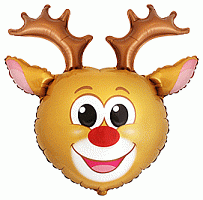 FM фигура большая 901823 Олень рождественский голова Фольга
